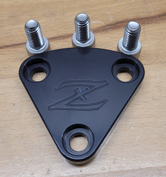 Billet Z Logo Fuel Pump Block Off Plate 70-83 Polished Datsun 240Z 280Z 280ZX