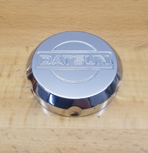 Polished Billet Datsun or D Logo Clutch Reservoir Cap Cover